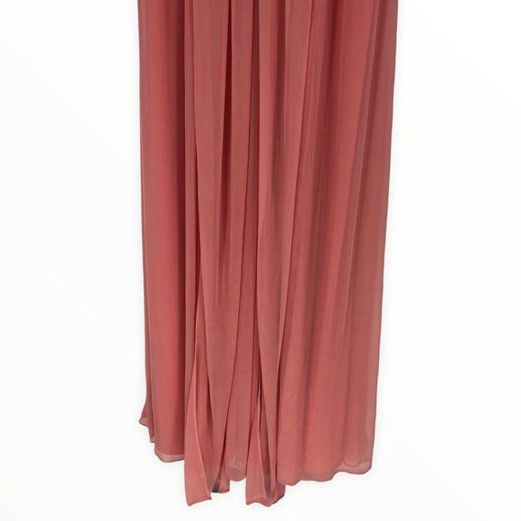 Jenny Yoo Full Length Convertible Chiffon Dress Gown Apricot size 14 NWT JY515 - Picture 10 of 16